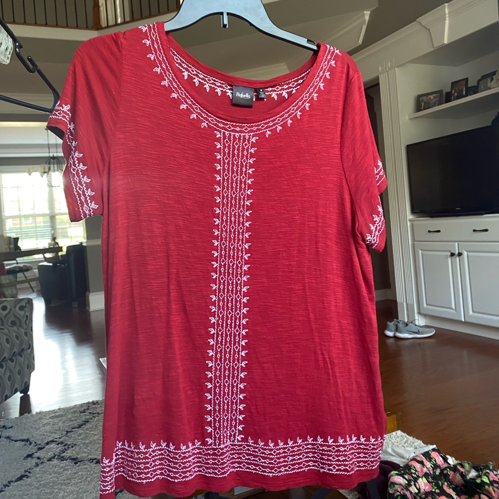 Pretty Red Blouse! Size M